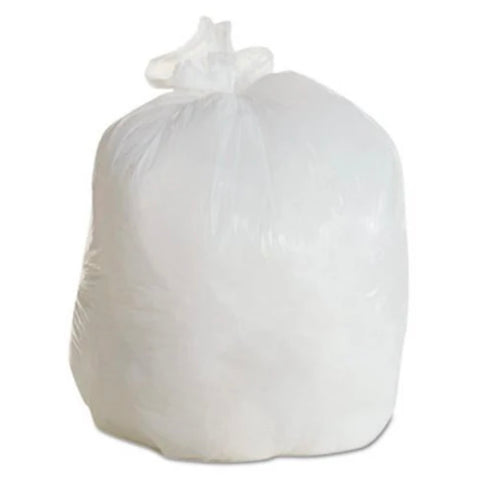 Can Liner, Regular, White, 22"x24" LLDPE, 500/Case, Made in Canada