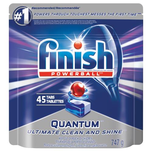 Finish® Auto Dish Detergent Powerball® Quantum® Max, 45 ea, NA, 5/CT